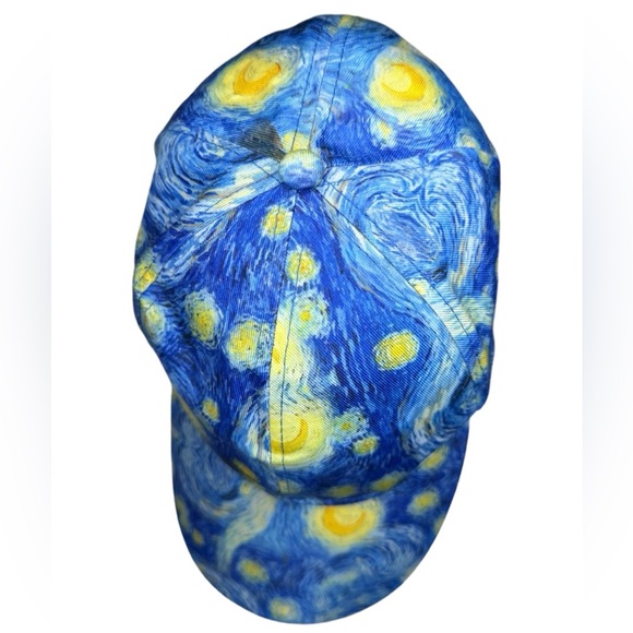 Beyond Van Gogh Starry Night Hat Baseball Cap Adult Adjustable Blue Artist Art - Picture 2 of 7